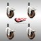 Service Caster 4 Inch 316SS High Temp Glass Filled Nylon 1-1/4 Inch Stem Caster Set Lock Brake SCC-SS316TTLEX20S414-GFNSHT-114-4 - alternate 4